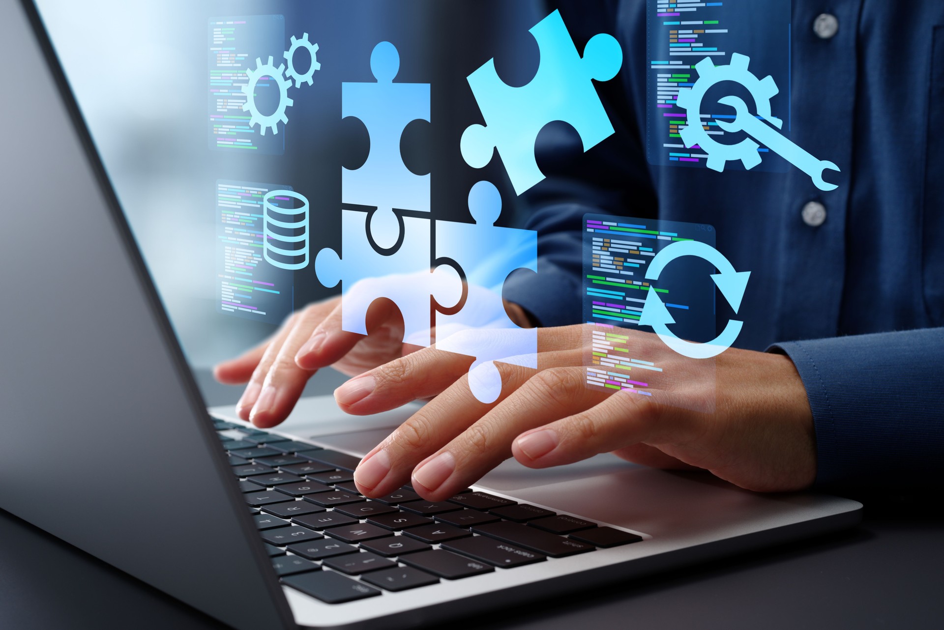 Low-code or no-code development platform. Solutions for creating software without coding.